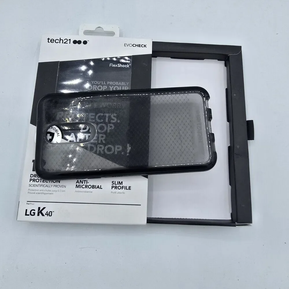 Tech 21 Evo Check Series Gel Case for LG K40 - Smokey Black